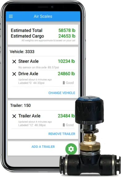 SBL Truck scale app showing how to get gross and axle weights of trucks